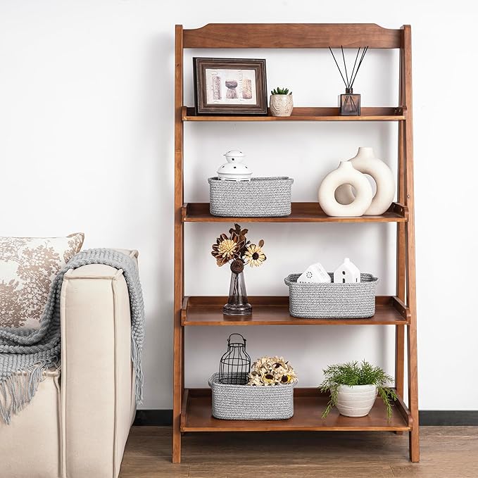 Goodpick Storage Baskets, Small Baskets for Organizing, Toy Storage for Gifting, Woven Rope Shelf Organizer for Nursery Organ