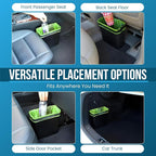 Car Trash Can for Car Garbage: Car Waste Bin w/Floor Mat Clip, Bag Securement Band and Liner for Drivers and Passengers; 3 Gallon Garbage Container for Vehicle, Sedan, SUV, Van, MPV & Truck (Black)