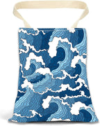 Car Garbage Can, Hanging Car Trash Can Bag for Back Seat Organizer, Cute Blue Sea