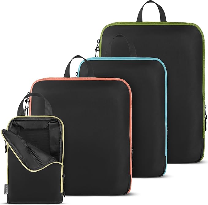 Compression, 4 Set/6 Set Packing Cubes for Carry on Suitcase, Organizer Bags Set