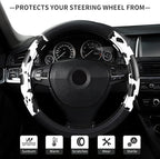 Cow Print Steering Wheel Cover, Universal 15 Inch Cute Steering Wheel Cover for Women, Breathable Anti-Slip Car Steering Whee