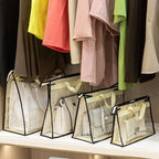 Interesse 12 Packs Dust Bags for Handbags, Clear Handbag Storage, Purse Storage Organizer for Closet, Purse Cover Hanging Clo