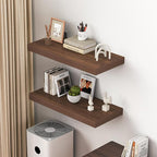 Dreamland 32" Floating Shelves for Wall, 12" Deep Thicker Walnut Floating Shelves, Wall-Mounted Shelves for Bedroom, Living R