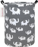 QUEENLALA Large Storage Basket,Laundry Hamper/Bathroom/Home Decor/Collapsible Round Storage Bin,Boys and Girls Hamper/Boxes/C