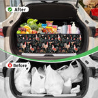 Reusable Grocery Bags Heavy Duty Shopping Bags Foldable Large Tote Bags with Long Handles & Hard Bottom