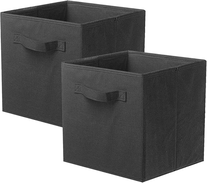 ShellKingdom Storage Bins, Foldable Fabric Storage Cubes And Cloth Storage Organizer Drawer For Closet And Toys Storage, 2 Pa