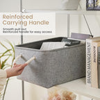 Large Storage Baskets- 15.7x11.8x8.26 inch Storage Bins for Shelves and Closet Organizing, Foldable Fabric Bin for Home Organ