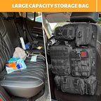 MAIKER Tactical Car Seat Back Organizer, Upgrade Tactical Vehicle Panel Organizer with 5 Detachable Molle Pouch, Universal fits for Most of Vehicle Black