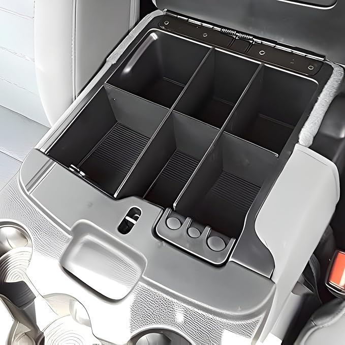 Vehicle OCD - Center Console Organizer for Dodge RAM 1500/2500/3500 (2013-18), RAM 1500 Classic (2019-24) (40/20/40 split bench seat w/automatic transmission ONLY) - Made in USA - SLX128