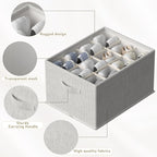 FHSQX 2 Pack Shoe Organizer for Closet,Foldable Shoe Organizer,Fits up to 24 Pairs,Storage Containers With Bottom Support for