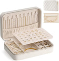 Lolalet Travel Jewelry Case for Women Girls, Travel Jewelry Organizer with Clear Storage Bag Small Portable Jewelry Box for N