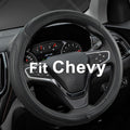 West Llama Customized Auto Car Steering Wheel Cover for Chevy 14.5-15 inches, Steering Wheel Cover for Chevrolet(Black Line-S