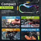 OUTDOOR ELEMENT Fire Escape, Emergency Escape Tool, Seatbelt Cutter, Window Breaker, Multi Tool, Fire Starter, Carabiner, and