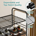 SUFAUY 33" Wide Shoe Rack, 5-Tier Shoe Storage Rack for 24-30 Pairs of Shoes, Shoe Organizer for Entryway, Stackable, Heavy D