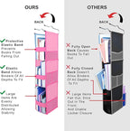 ABRA® 3 Shelf Hanging Locker Organizer for School, Gym, Work, Storage | Deep Shelves 6”x 9”| Eco-Friendly Fabric Healthy for 