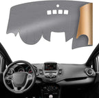 KEYOOG Dashboard Cover Dash Mat Fit for Fo-rd Fiesta 2019-2009 (Without (NAV) Navigation Models),Car Dash Board Mat Anti-Glar