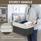 BALEINE 1 Pack Fabric Closet Storage Bins for Shelves, Linen Closet Organizers and Storage, Decorative Baskets for Organizing