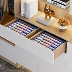 Joyoldelf Sock Drawer Organizer Divider 2 Packs Underwear Organizer, 24 Cell Closet Organizers and Storage Organizer Sock Hol