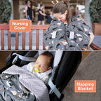 Rquite Car Seat Cover Baby, Carseat Covers Baby Boy, Minky Infant Car Seat Cover Winter, Peekaboo Opening Car Seat Canopy, Mu