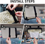 Car Tissue Holder Car Visor Organizer Tissue Box Holder for Car Sun Visor Organizer with Car Vehicle Accessories Essentials Interior for Women Men Brown and Beige Simple Leopard Print