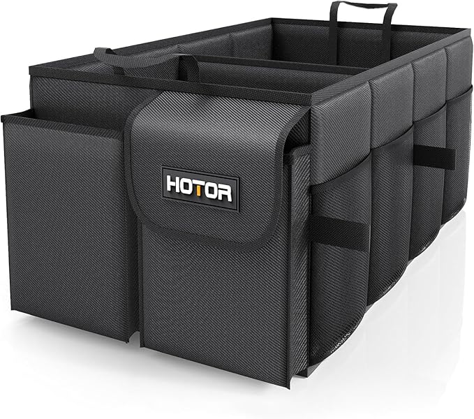 HOTOR Trunk Organizer - Car Organizer, Foldable Trunk organizer for SUVs & Sedans, Sturdy Car Organization for Car Accessories