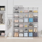 HOMIDEC Closet Organizers and Storage, 16 Cube Storage Organizer, Closet Organizer Bookshelf Cubes Shelves for Clothes, Bedro