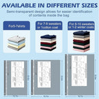 Fantictas Travel Vacuum Storage Bags with Rechargeable Air Pump, 18 Pack Portable Space Saver Bags, Compression Bags for Clot