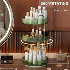 YCIA&DONE 360 Rotating Makeup Organizer and Storage for Vanity Countertop 3 Tiers, High Capacity Cosmetic Skincare Perfume Or