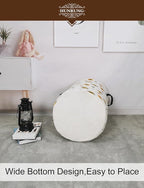 HUNRUNG Laundry Hamper,Large Canvas Fabric Lightweight Storage Basket Toy Organizer Dirty Clothes Collapsible Waterproof for 