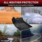 LASFIT Front Mats Fit for Tacoma 2016-2023 (Only Fit Auto Tran), Custom Fit All Weather Protection Durable TPE Floor Liners for 2024 2025 2026 Tacoma Accessories Front Row Car Mats, Black
