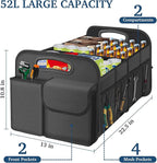 Femuar Car Trunk Organizer, Car Storage Organizer with Large Capacity Waterproof Collapsible Trunk Organizer for Car Suv/Jeep/
