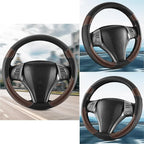 Non-Slip Car Nappa Leather Steering Wheel Cover,Universal Car Accessories Women Men Fit 14" 1/2-15" Suvs/Vans/Sedans/Cars/Tru