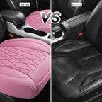 CAR PASS 2 Pack Leather Front Car Seat Covers, Bottom Seat Covers Full Wrapped with Storage Pocket, Anti-Slip Leather Seat Pr