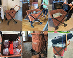 Joyka 85 Liters Shopping Cart Bags Trolley Replacement for 85L Trolley Oxford Cloth Waterproof Cart Bags Storage Bag Brown, 18.11 x 17.12 x 20.86in Brown (Bag Only)