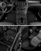 3W Floor Mats for Benz GLC SUV & Coupe 2016-2022, TPE All Weather Custom Fit Floor Liner for Benz GLC300/GLC350e/GLC43 AMG/GLC63 AMG/GLC63 AMG S Accessories Full Set Car Mats Easy Clean