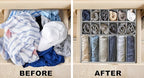 Simple Houseware Closet Underwear Organizer Drawer Divider Assorted 7 Pieces, Gray