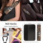 Camouflage Hunting Deer 13 Pack Car Seat Cover Set for Front and Rear, Auto Interior Accessories Full Set for Women Men Car Seat Protective Covers Universal Fits for Most Vehicles