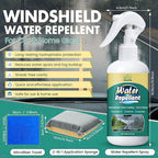 Glass Water Repellent Spray - Hydrophobic Rain Repellent for Car Windshield, Shower Doors, Windows & Mirrors - Long-Lasting W