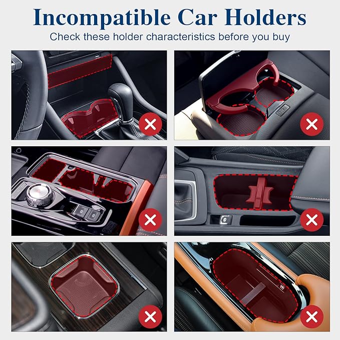 Car Cup Holder Expander, Cup Holder Extender Adapter with Expandable Arm and Adjustable Base, Compatible with Yeti Ramblers 1