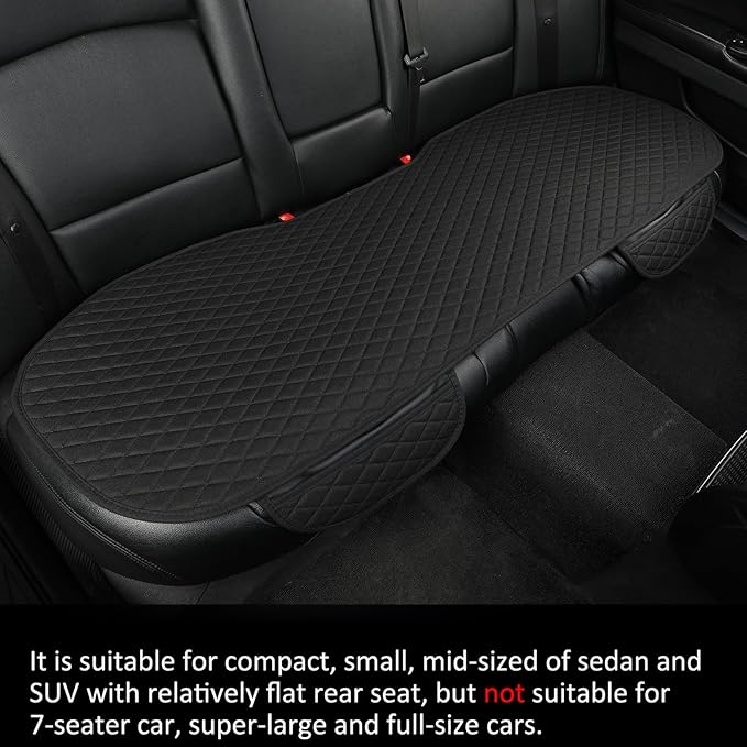 West Llama Linen Car Seat Covers,Bottom Seat Covers for Cars Include 1 Pair Front Driver Seat Pad Mat and 1 Rear Bench Cover 