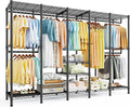 Raybee 88.2" W Clothes Rack Heavy Duty Clothing Racks for Hanging Clothes Extra Wide Portable Closet Loads 1200LBS Freestandi