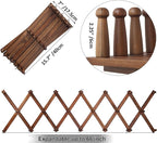 WEBI Accordion Wall Hanger,Expandable Wooden Coat Rack,Accordion Hat Rack for Wall,Accordion Hook Rack for Hats,Caps,20 Peg H