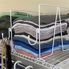 Evelots Wire Shelf Dividers - Extra Closet Organization and Storage for Home or Office -4 Pack- New Removable Hooks - Tall Sh