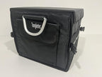 Small Trunk Organizer With Lid, For SUV Car Truck, Black 28L, Foldable Waterproof Oxford Fabric, 2-Compartments With Aluminiu