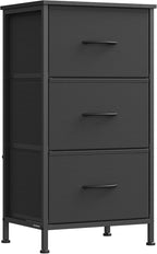 SONGMICS Dresser for Bedroom, Chest of Drawers, Steel, MDF, 3 Non-Woven Fabric Drawers, Storage Organizer Unit, Closet, Entry