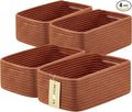 MiniArk Small Storage Baskets for Organizing | Closet Organizer Bins | Shelf Toy Basket | Woven Rope Baskets | Cube Decorativ