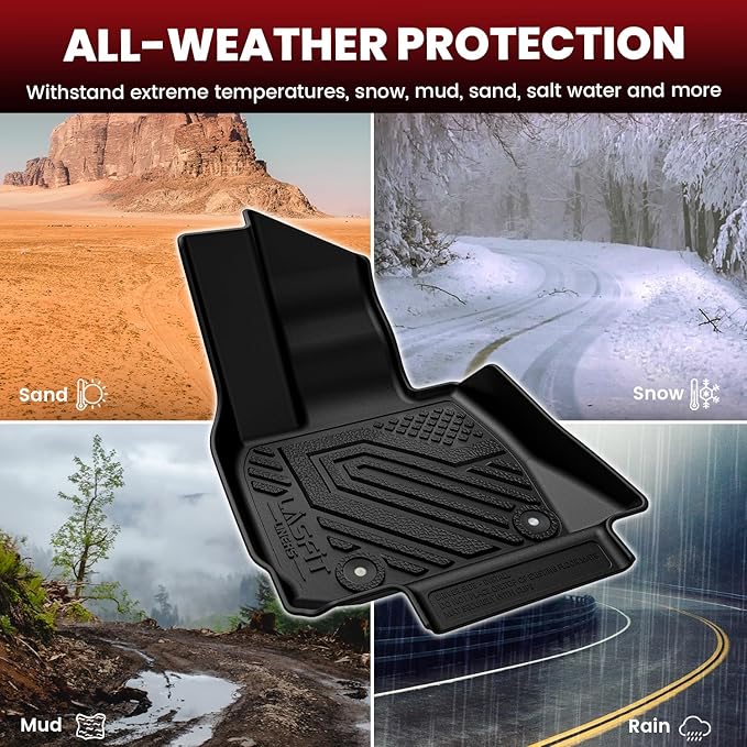 LASFIT Floor Mats & Cargo Mat & Backrest Mats for BMW X3 2025 2026 Custom Fit TPE All Weather 1st & 2nd Row Car Mats and Trunk Liners Accessories for 30 xDrive M50 xDrive