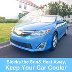 Front Windshield Sun Shade Foldable Car Front Window Sun Shade Windshield Shade Custom Fit for 2012-2017 Toyota Camry Block UV Rays Heat Keep Car Cooler