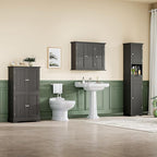 ChooChoo Bathroom Wall Cabinet with 3 Doors, Laundry Cabinet Wall Mounted, Medicine Cabinet with Adjustable Shelves, Hanging 