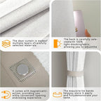 Jilron Accordion Door Curtain Set - 100% Blackout, with Curtain Rod Included, for Bedroom Privacy Protection (White-43 W x 78